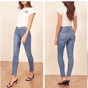 Reformation Jeans Serena High Skinny Jeans in Kasai Wash Sz 27